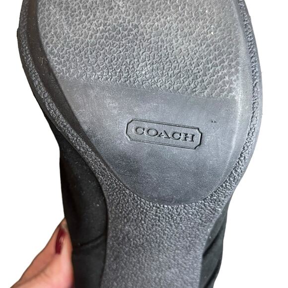 COACH Astrid Black Soft Suede High Heel Ankle Bootie Women’s Size 9‎ - Picture 11 of 12